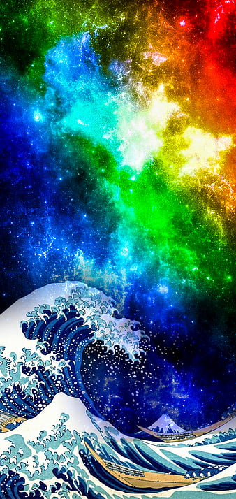 Pride waves, discrete, galaxy, gay, wave, HD phone wallpaper