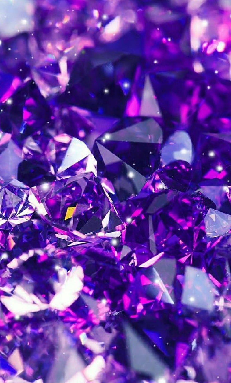 Amethyst, purple, stones, HD phone wallpaper