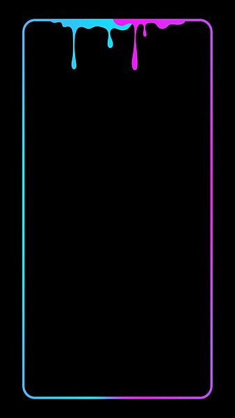 Blue and violet, black, edge, screen, HD mobile wallpaper