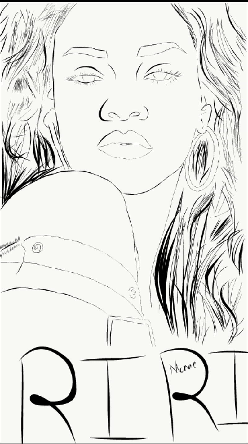 Rihanna Coloring Pages