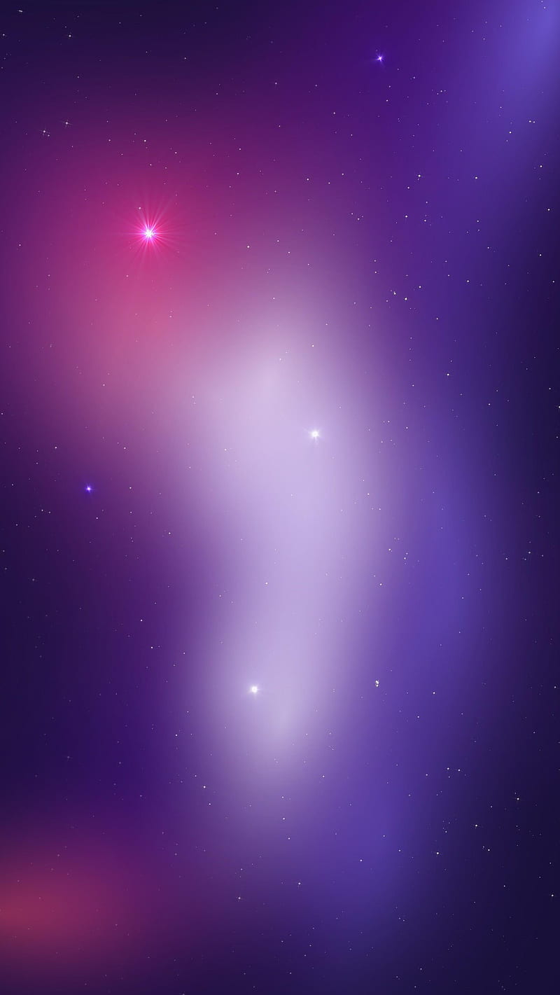 Galaxy, glitter, nebula, purple, HD phone wallpaper