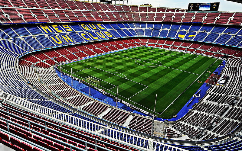 Camp Nou, Barcelona, Catalonia, Spain, FC Barcelona stadium, inside view, La Liga, stadiums, sports arenas, Europe, HD wallpaper