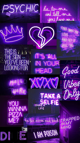 Dark Purple Collage Aesthetic HD phone wallpaper