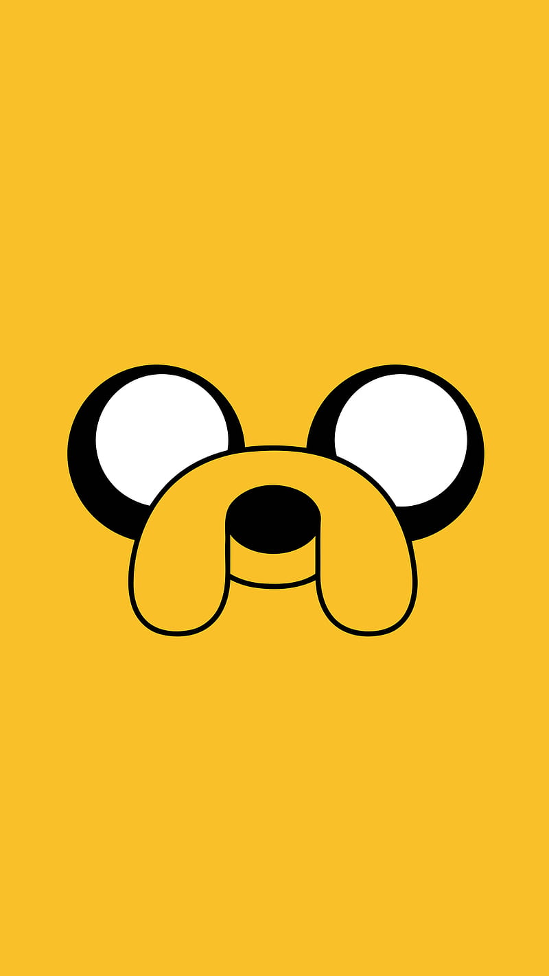 Adventure Time Jake, cartoon, cute, yellow, HD phone wallpaper