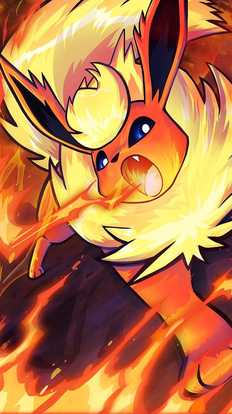 Pokemon Pikachu With Upgraded Fire Effect, pokemon pikachu, upgraded fire effect, HD phone wallpaper