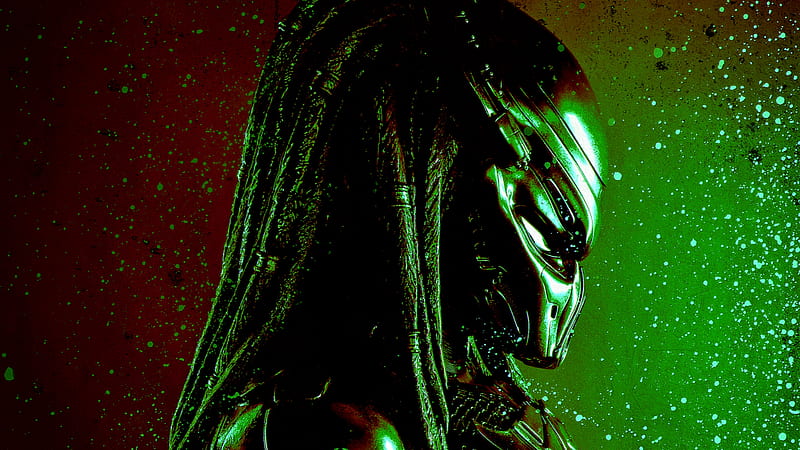 Predator , predator movie, green, eyes, black, alien, warrior, white, angry, HD wallpaper