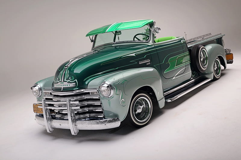 1950-Chevrolet-3100-Stepside, Classic, GM, 1950, Green, HD wallpaper