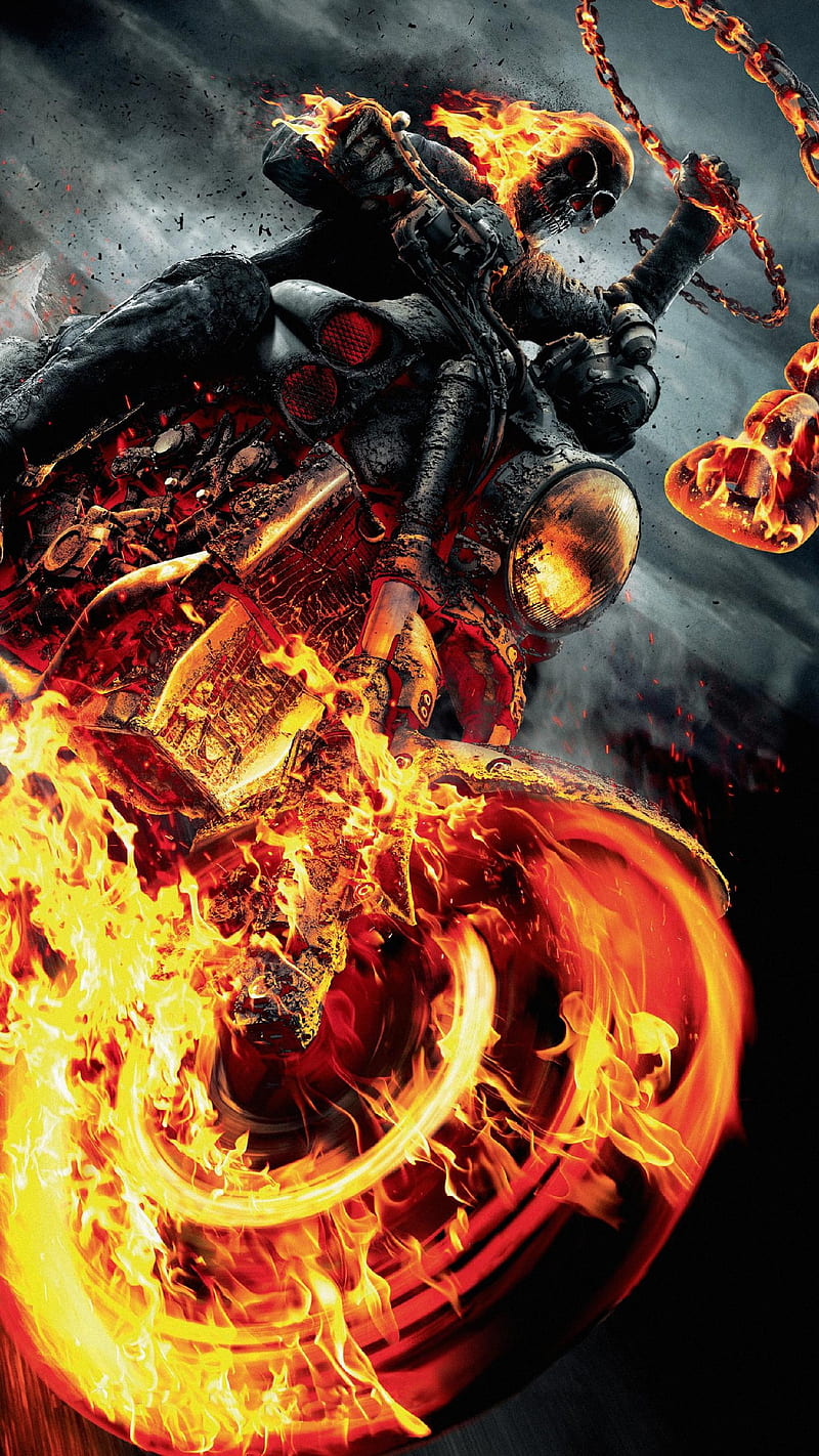 Ghost rider, bike, biker, fire, flame, ghost, monster, rider, HD phone  wallpaper | Peakpx