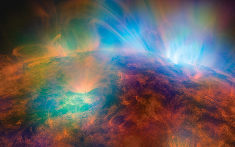 sun galaxy, nebula, universe, solar system, HD wallpaper