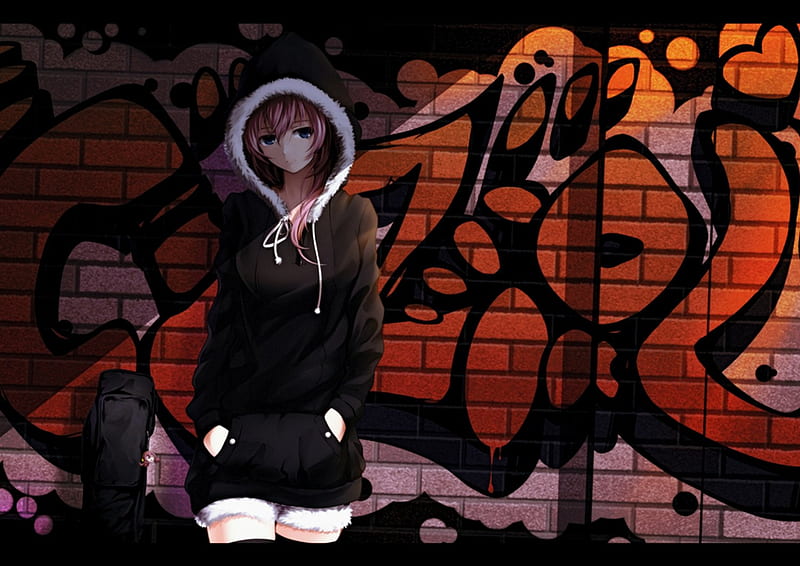 405344 anime anime girl original character blonde blue eyes graffiti  hat background hd 1337x3000  Rare Gallery HD Wallpapers