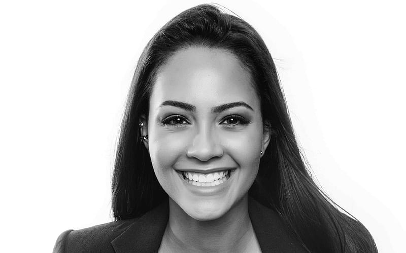 Tristin Mays, 2018, beauty, monochrome, Hollywood, american actress, HD wallpaper