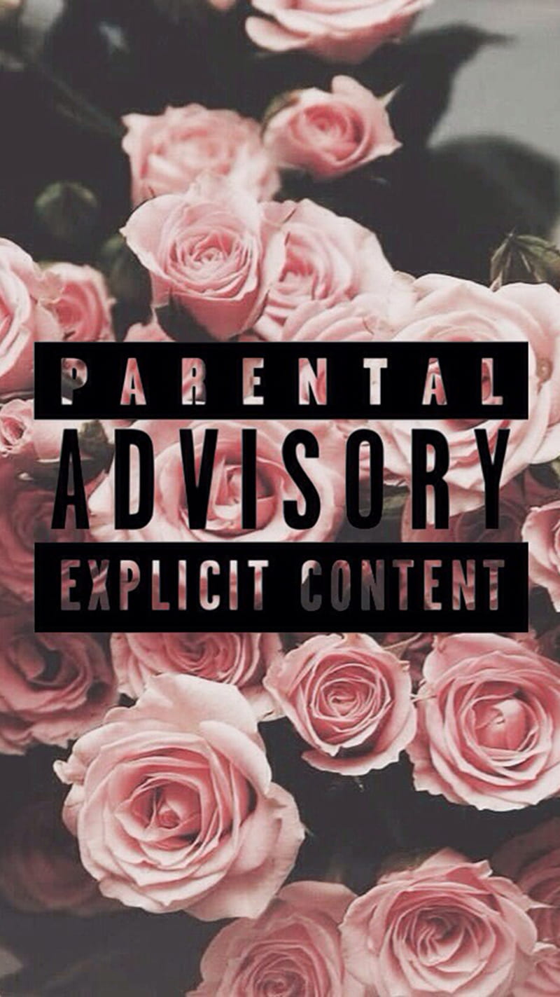 Explicit Content, floral, parental advisory, HD phone wallpaper