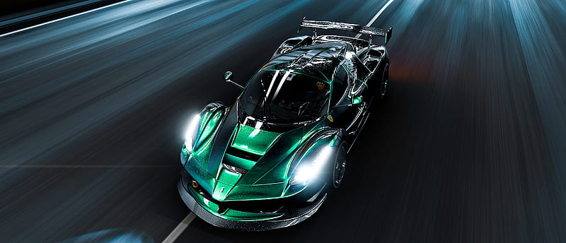 LaFerrari green, Ferrari, Forza horizon 4, HD wallpaper