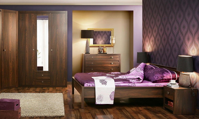 Nice Bed Room, bedroom, bonito, romantic, style, HD wallpaper