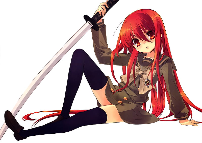 HD wallpaper pose girl anime katana weapon sword