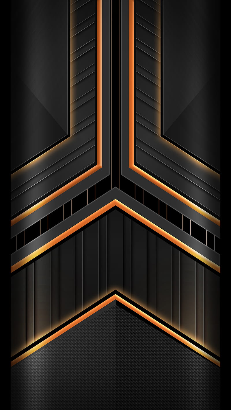 Black 116, desenho, orange, HD phone wallpaper