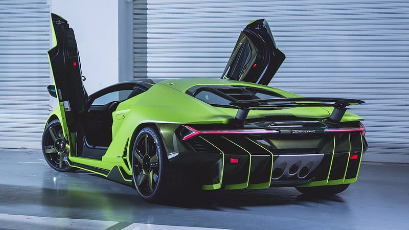 Lamborghini centenario, lamborghini, vehicels, carros, puertas abiertas,  vista trasera, Fondo de pantalla HD | Peakpx