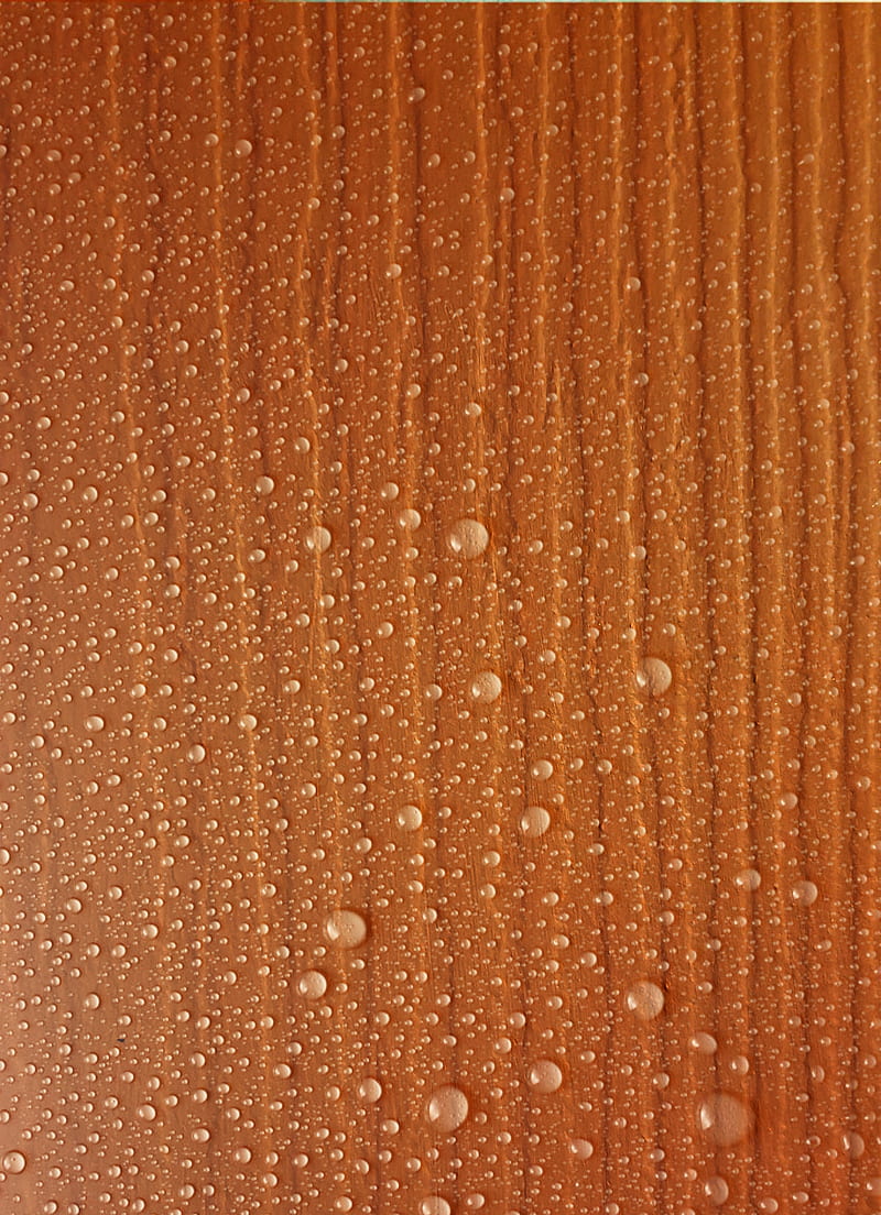 Wooden Raindrops, color, lines, love, love , morningdew, orange, red, wet, woodgrain, HD phone wallpaper