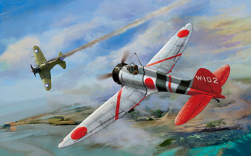Mitsubishi A5M, Polikarpov I-16, WWII aircraft, fighters, Aircraft of World War II, Military aircraft, HD wallpaper