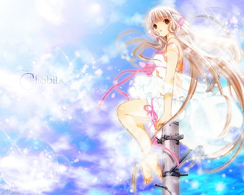 Up In The Clouds, persacom, chii, chobits, chi, HD wallpaper