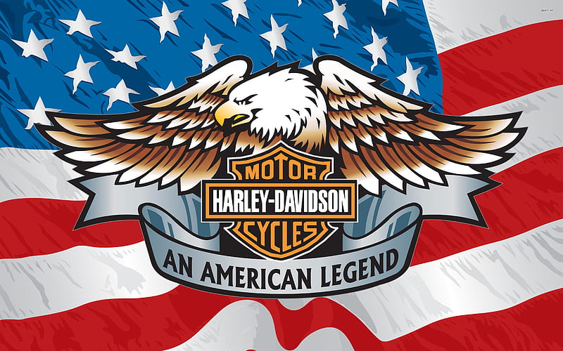 harley davidson eagle logo wallpaper