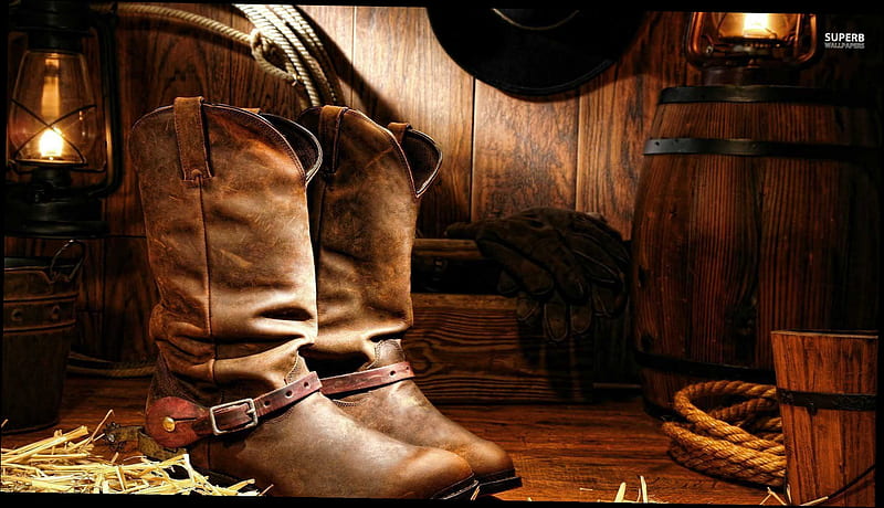 Botas de vaquero, vaquero, botas, lazo, sombrero, Fondo de pantalla HD |  Peakpx