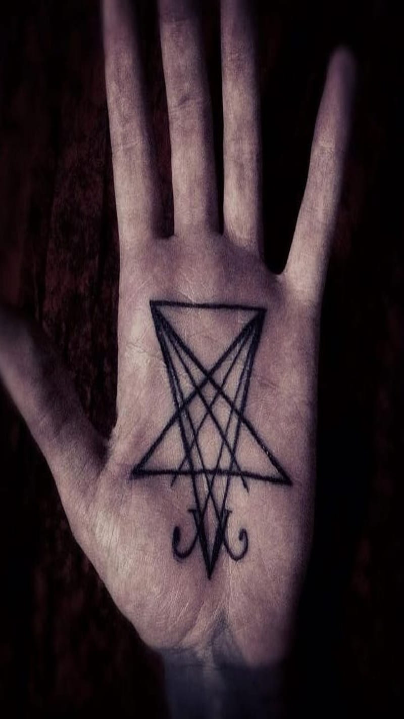 Satanic Logos 666 Baphomet Sigil Lucifer Hexagram Leviathan Cross Set