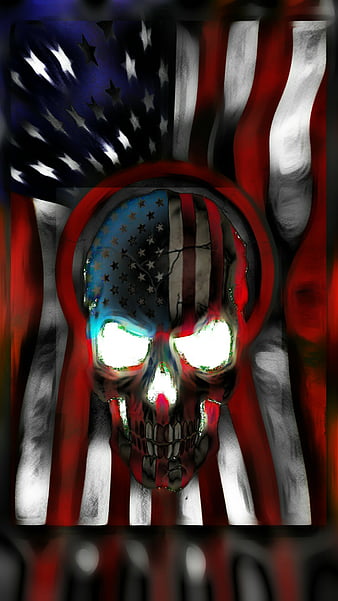 American Skull Wallpaper  Download to your mobile from PHONEKY