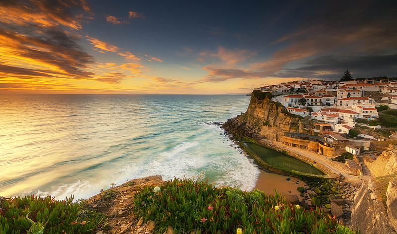 Azenhas do Mar Landscape, HD wallpaper