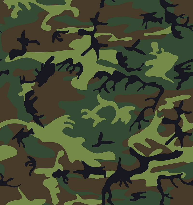 Classic Camo, green, pattern, camouflage, art, camo, HD phone wallpaper