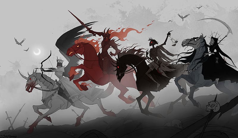 Dark, Four Horsemen Of The Apocalypse, HD wallpaper