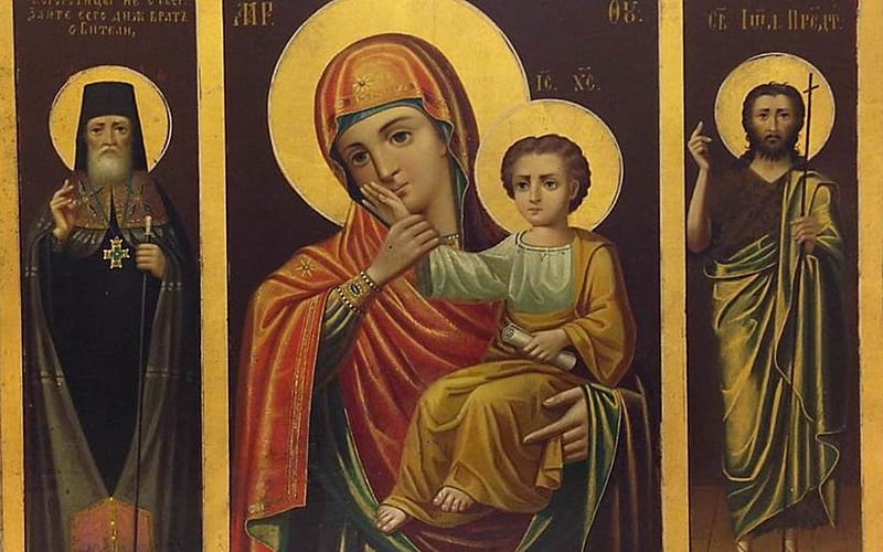 Mary, Jesus and Saints, Virgin, Saints, Child, Mary, icon, Jesus, HD wallpaper