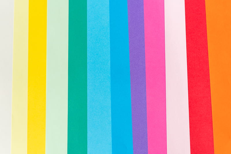 Yellow Pink Blue and Green Striped Textile, HD wallpaper