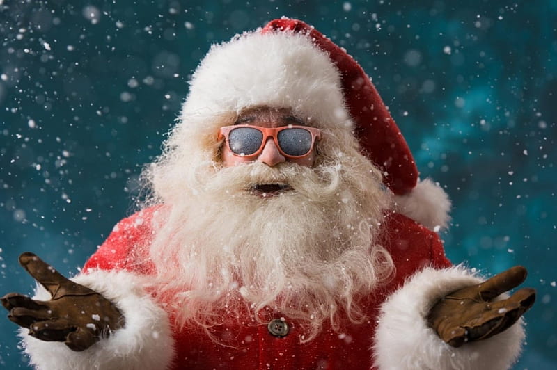 Santa claus, barba, navidad, nieve, Fondo de pantalla HD | Peakpx