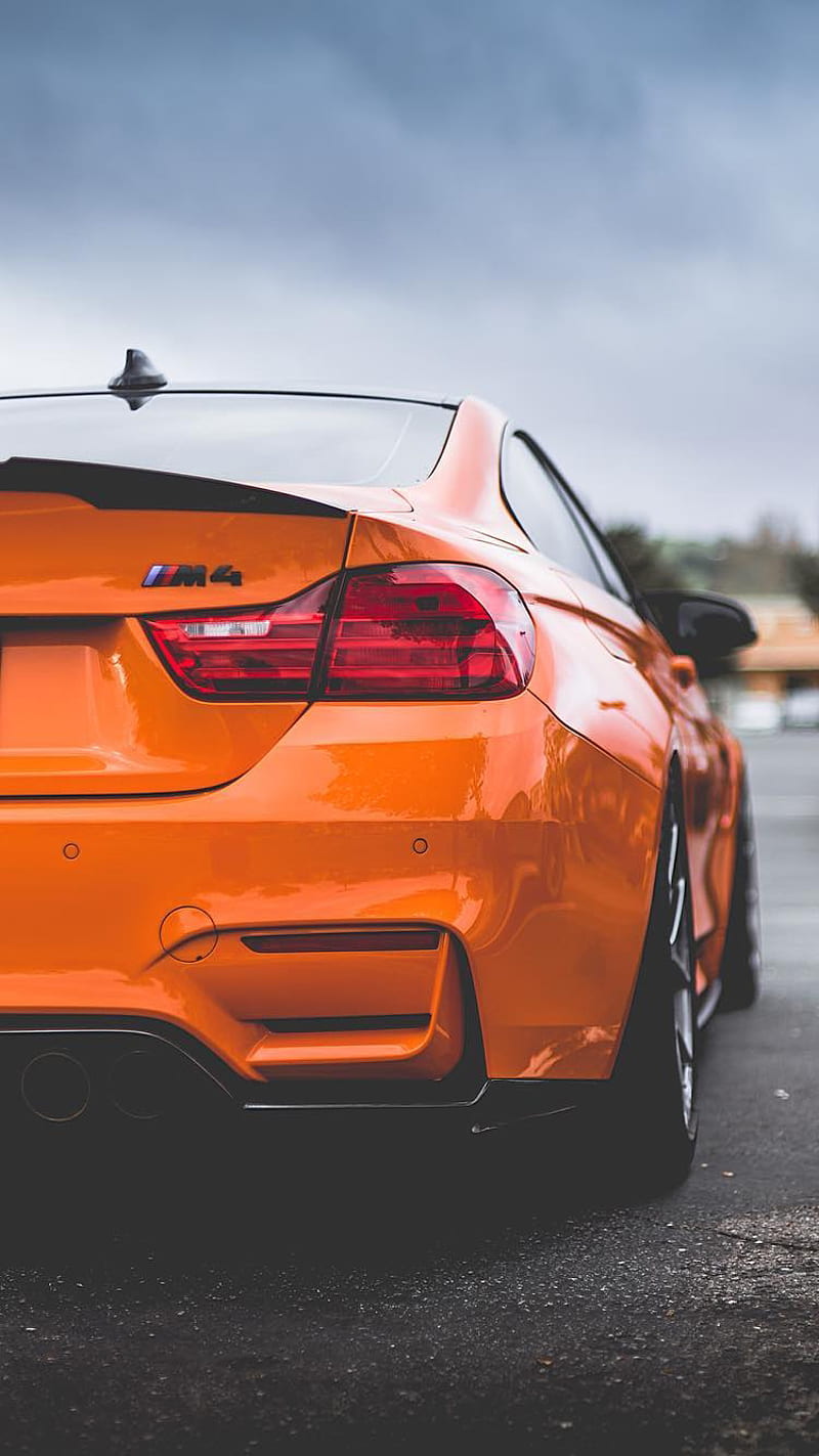 BMW M4, auto, car, coupe, f82, orange, vehicle, HD phone wallpaper | Peakpx