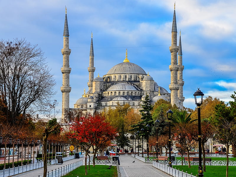 Mosques, Sultan Ahmed Mosque, Blue Mosque, Istanbul, Turkey, HD wallpaper