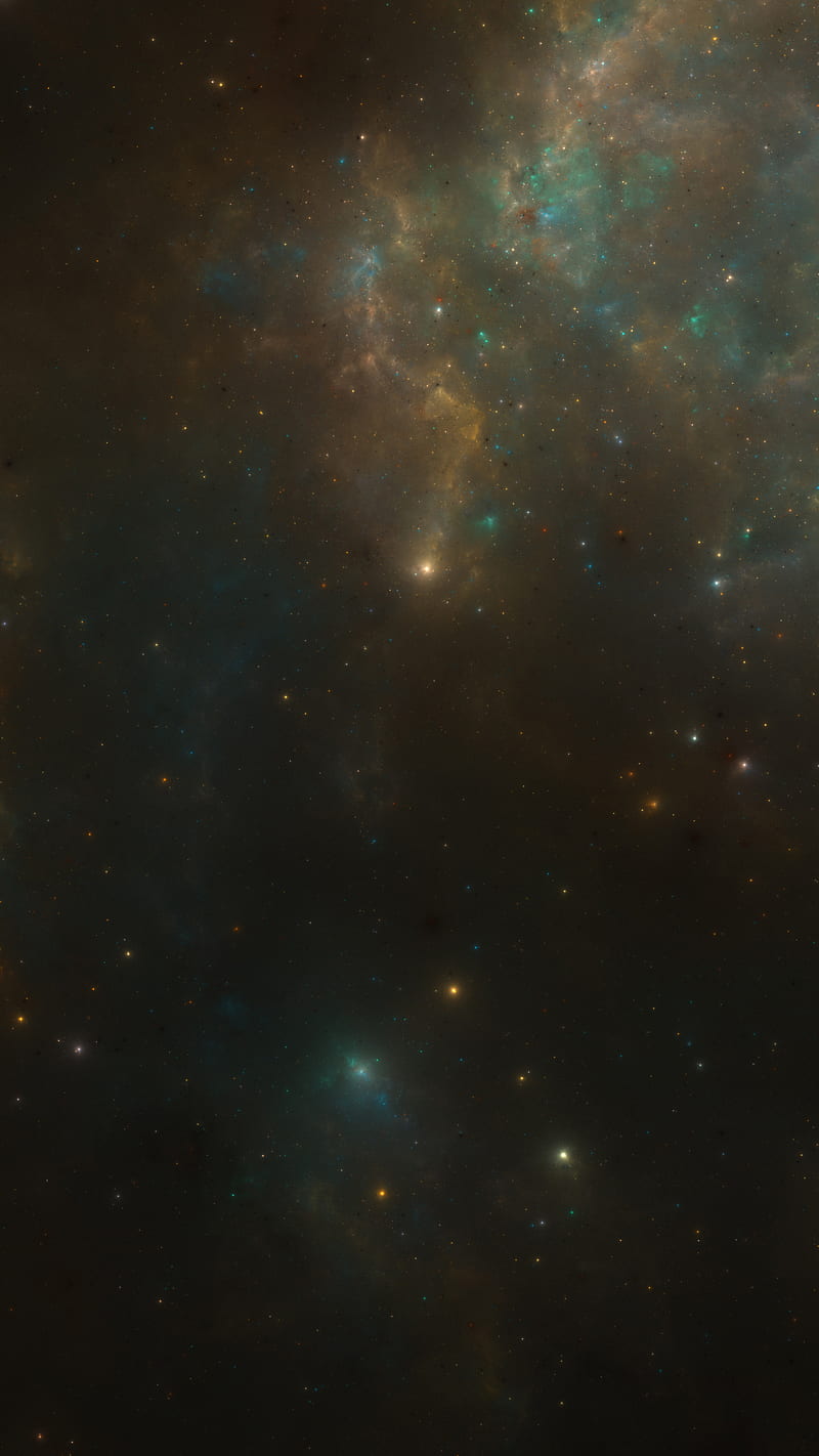 Nebula 14, 2D, Alastair, Nebula, birth, blue, cloud, cosmos, cyan, dust, fire, fractal, galaxy, gas, glow, gold, green, orange, peaceful, scifi, space, star, starfield, stars, yellow, HD phone wallpaper