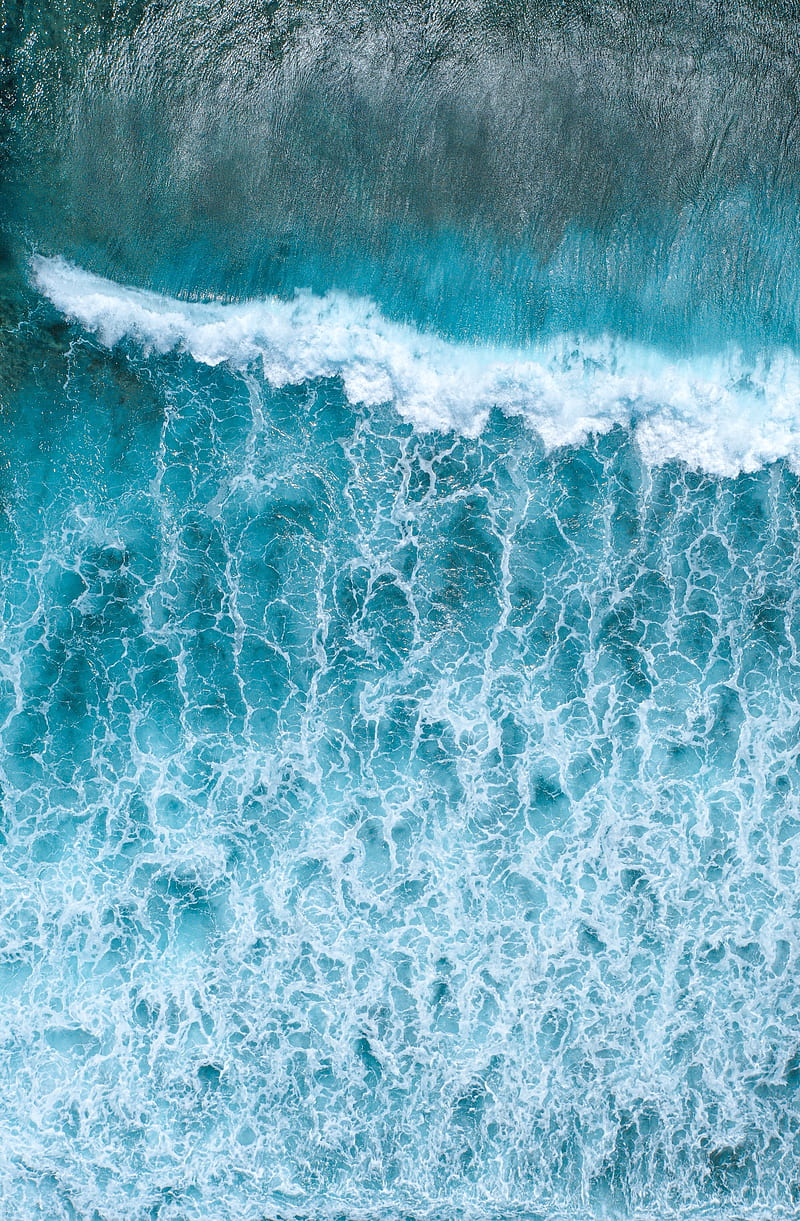 Drone Shot of Waves, abstract wave foam maldives white waves wave nature landscape drone aerial sea ocean lagoon beach blue ultra high quality trending popular , blue, drone , maldives, nature, ocean, scary, sea, HD phone wallpaper