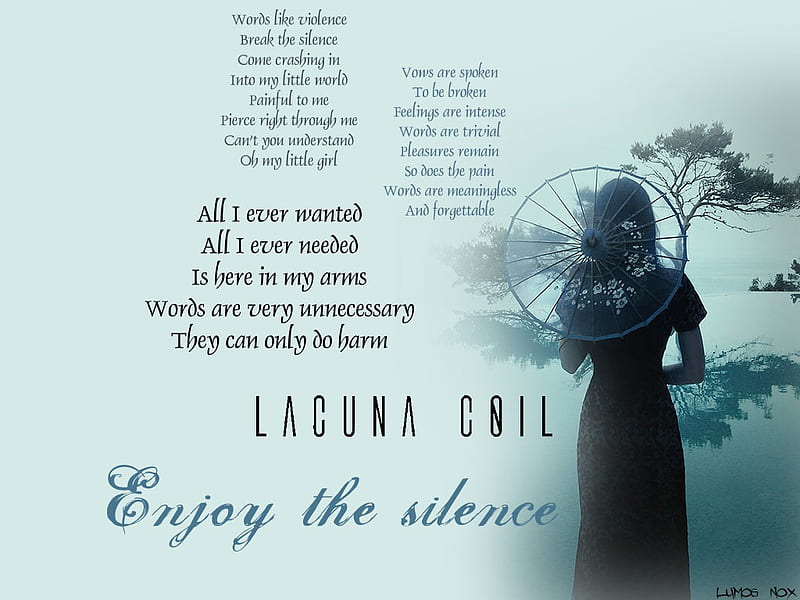 Lacuna Coil - Enjoy The Silence, enjoy, lacuna coil, cristina, silence, HD wallpaper