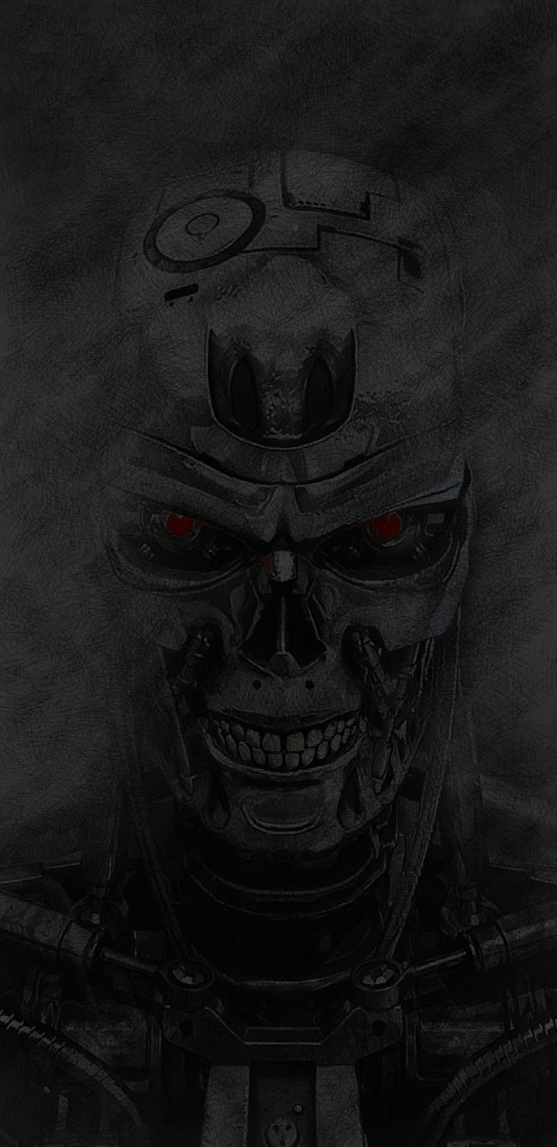 Terminator Art, ai, skull, cyborg, HD phone wallpaper