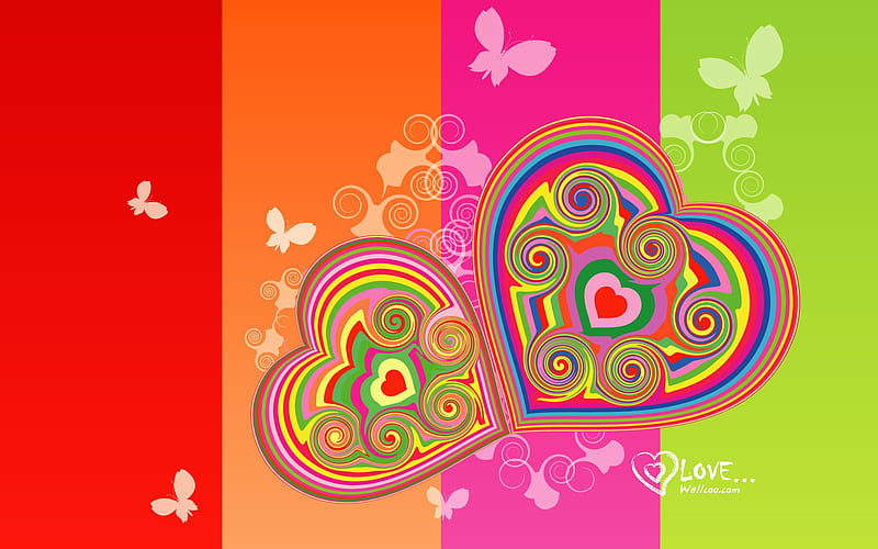 Elated - Valentines Day heart-shaped design 02, HD wallpaper
