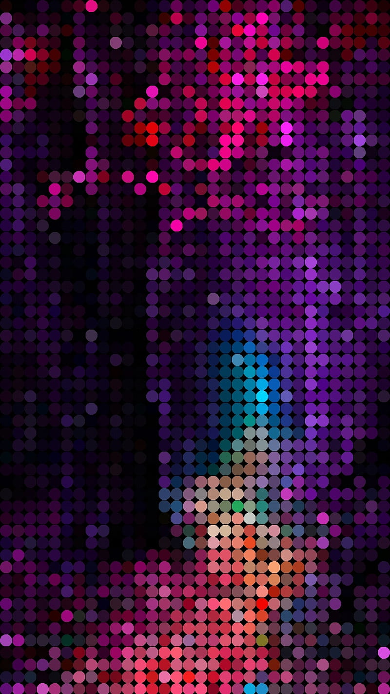 Colorful Dots, color, glitter, purple, trance, HD phone wallpaper