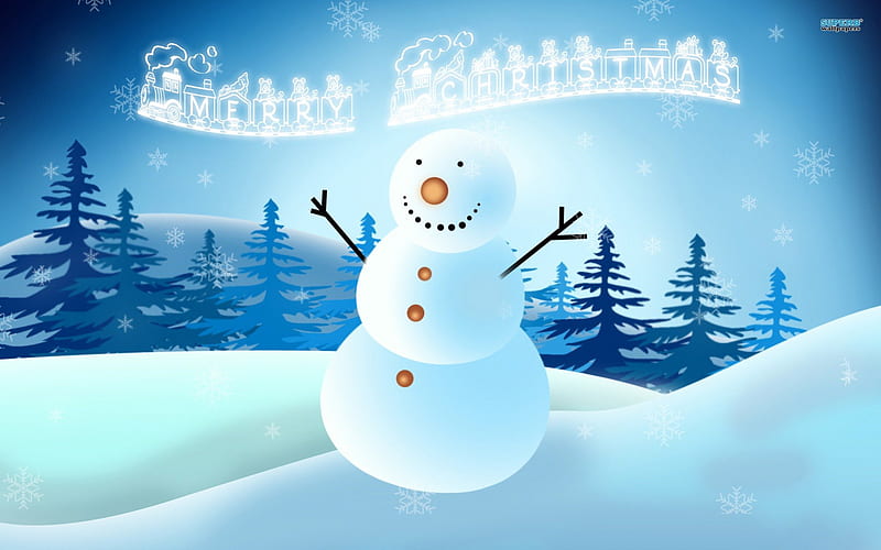 Have a Blessed Christmas!!!, holidays, christmas, snow, snowman, winter, HD wallpaper