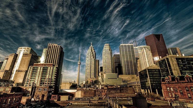 Cities, Architecture, Skyscraper, Building, Canada, Cityscape, Toronto, Skyline, HD wallpaper