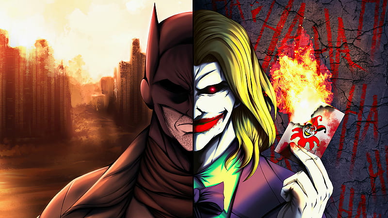 Batman vs joker juego de cartas, batman, joker, superhéroes, artista, obra  de arte, Fondo de pantalla HD | Peakpx