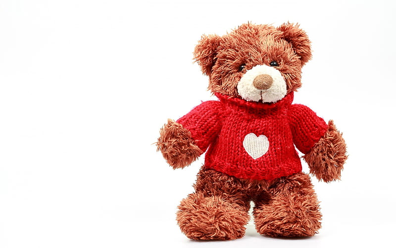 Teddy bear, soft toy, brown bear cub, HD wallpaper