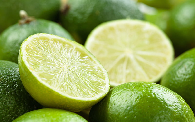 lime lemon, citrus, fruits, HD wallpaper