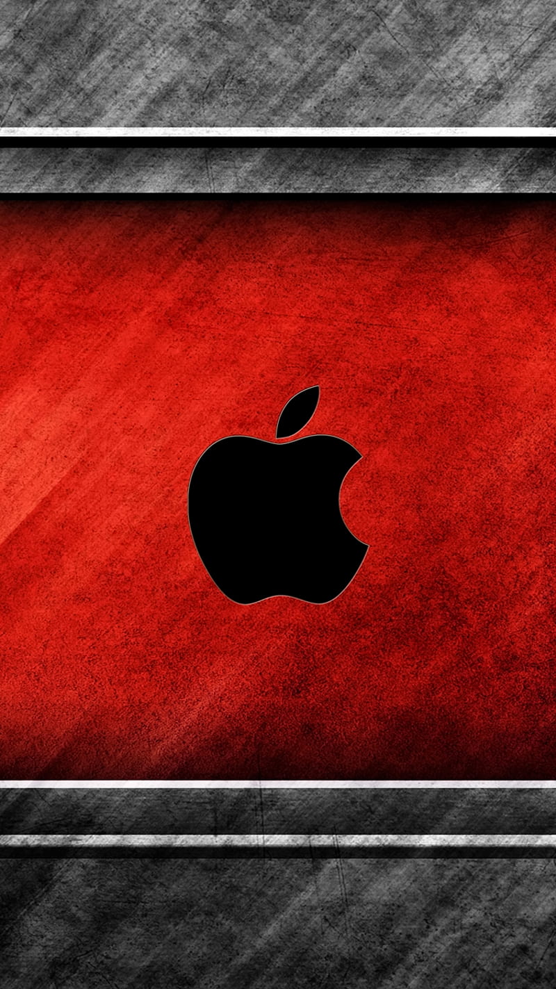 Apple, ios, logo, metal, steel, HD phone wallpaper