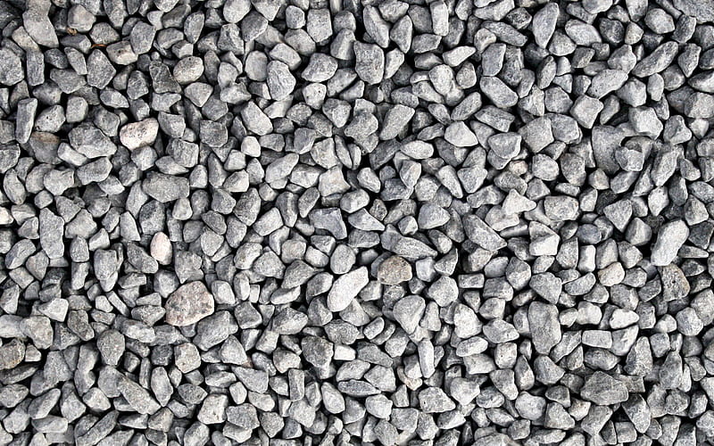 stones gray texture, gravel texture, gray stone background, small stones texture, coast, HD wallpaper