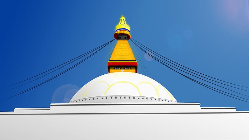 Temple, Temples, Religious, Minimalist, Stupa, Boudhanath, HD wallpaper